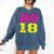 2018 Big Neon Numbers For The New Year Or Graduation Comfort Colors Sweatshirt Denim