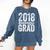 2018 Biology Graduation Biologist Graduate Degree Comfort Colors Sweatshirt Denim