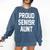 2019 Senior Aunt SEN19R Class Graduation Party T Shirt Comfort Colors Sweatshirt Denim