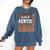 2026 Football Senior Auntie Graduation Matching Family Comfort Colors Sweatshirt Denim