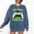 3rd Grade Level Complete Gamer Class Of 2026 Graduation Comfort Colors Sweatshirt Denim