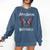 Antisocial Butterfly Aesthetic Introvert For Women Men Comfort Colors Sweatshirt Denim