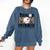 Baseball Senior Class Of 2027 Senior 2027 Graduation Women Comfort Colors Sweatshirt Denim