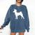 Basenji Graduation Dog Graduate Comfort Colors Sweatshirt Denim