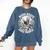 More Books Less People Introvert Skeleton Reading Comfort Colors Sweatshirt Denim