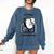 Cat With Coffee On Computer Go Away I'm Introverting Comfort Colors Sweatshirt Denim