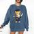 Cheetah Graduation Cute Kindergarten Elementary High School Comfort Colors Sweatshirt Denim