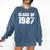 Class Of 1987 High School College Graduation Reunion Comfort Colors Sweatshirt Denim