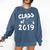 Class Of 2019 Graduation Shirt Comfort Colors Sweatshirt Denim