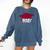 Class Of 2021 Burgundy Regalia Graduation Comfort Colors Sweatshirt Denim