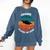 Class Of 2021 Done Senior Graduation Retro Sunset Comfort Colors Sweatshirt Denim