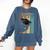 Class Of 2022 Graduation Cat Seniors Grad Comfort Colors Sweatshirt Denim
