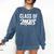 Class 2023 Graduation Senior Baseball Player Comfort Colors Sweatshirt Denim