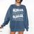 Class Of 2024 High School Senior Graduation Groovy Wave Comfort Colors Sweatshirt Denim