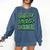 Class Of 2025 Senior Green Student Graduation Comfort Colors Sweatshirt Denim