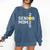 Class Of 2025 Softball Mom Senior Graduation Graduate Women Comfort Colors Sweatshirt Denim