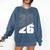 Class Of 2026 High School Senior Graduation Grey Sport Style Comfort Colors Sweatshirt Denim