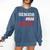 Class Of 2026 Senior Back To School American Flag Graduation Comfort Colors Sweatshirt Denim