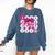 Class Of 2026 Senior Coquette Pink Bow Graduation Family Premium Tri-Blend Comfort Colors Sweatshirt Denim