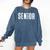 Class Of 2026 Senior Themed Graphic Art Graduation Comfort Colors Sweatshirt Denim