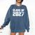 Class Of 2027 High School College Graduation Reunion T-Shirt Comfort Colors Sweatshirt Denim