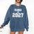 Class Of 2027 Shirt Senior Graduation 2027 Comfort Colors Sweatshirt Denim