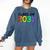 Class Of 2031 Pre-K -12th Grade Hand Prints Space Graduation Comfort Colors Sweatshirt Denim