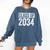 Class Of 2034 Shirt Senior 2034 Graduation Comfort Colors Sweatshirt Denim
