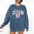 Coquette Bow Preppy Class Of 2038 Girly Girl 2038 Graduation Comfort Colors Sweatshirt Denim