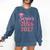 Coquette Pink Bow Flowers Senior 2026 2027 Graduation Comfort Colors Sweatshirt Denim