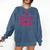 Coquette Pink Bow Senior 2026 Class Of Graduation Comfort Colors Sweatshirt Denim
