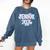 Coquette Senior-Class Of 2026 Preppy Graduation Graduate Comfort Colors Sweatshirt Denim