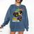 I Crushed Kindergarten Monster Truck Graduation Boys Small Comfort Colors Sweatshirt Denim