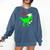 Dinosaur Rawr Diploma Grad Graduate Graduation Comfort Colors Sweatshirt Denim