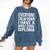Everyone Calm Down I Have A Middle School Diploma Graduation Comfort Colors Sweatshirt Denim