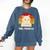Ew People Introvert Cat Lover Crazy Colorful Cat Lady Comfort Colors Sweatshirt Denim