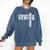 Football Senior Night Football Senior 2025 Graduation 3 Comfort Colors Sweatshirt Denim