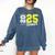 Football Senior Night Football Senior 2025 Graduation 55 Comfort Colors Sweatshirt Denim