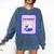 Fun Cute Introvert Cat Character With Wine Comfort Colors Sweatshirt Denim Fun Cute Introvert Cat Character With Wine Comfort Colors Sweatshirt Denim