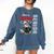 Fun Trendy UFO Sloth Graduation Class Of 2024 Senior Comfort Colors Sweatshirt Denim