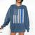 Funny Class Of 2021 American Flag Senior Graduation Comfort Colors Sweatshirt Denim