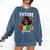 Future HBCU Grad Girl HBCU Toddler Kids Graduation Comfort Colors Sweatshirt Denim