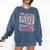 Girls Little Miss Kindergarten Grad 2025 Coquette Graduation Comfort Colors Sweatshirt Denim