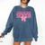 Graduate 2025 Class Of 2025 Senior Coquette Bow Graduation Comfort Colors Sweatshirt Denim