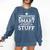 I Graduated College High School Graduation Senior Comfort Colors Sweatshirt Denim