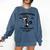 I Graduated Graduate Class 2025 Cat Graduation Comfort Colors Sweatshirt Denim
