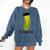 Graduation Cap Wearing Big Dill Pickle I Did It Graduate Fun Comfort Colors Sweatshirt Denim