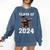 Graduation Class Of 2024 Bigfoot Graduated Seniors 2024 Comfort Colors Sweatshirt Denim
