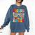 Groovy Goodbye 7th Grade Graduation Hello Summer Kids Comfort Colors Sweatshirt Denim