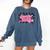 Groovy Senior Class Of 2026 Coquette Pink Bow Graduation Comfort Colors Sweatshirt Denim